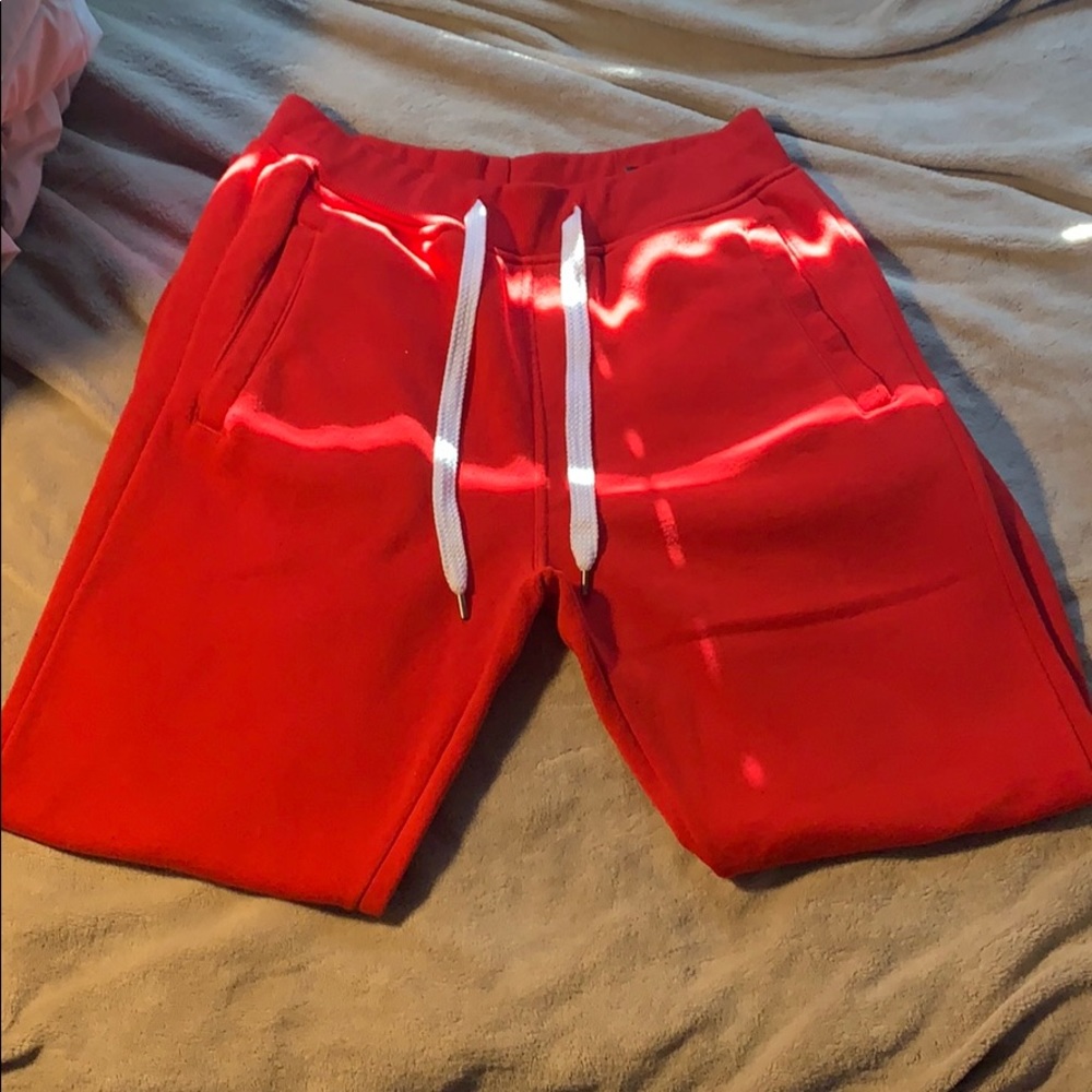 Red joggers